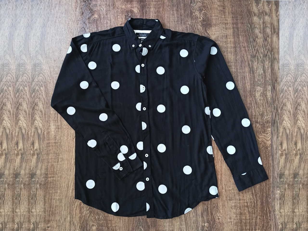 K Club - Zara Man Casual Shirt (Black Polka Dot)
